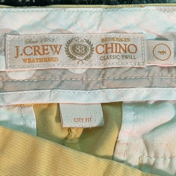 J. Crew Classic Fit City Fit Twill Chino Short in Yellow/Dandelion - 4 - Picture 2 of 4